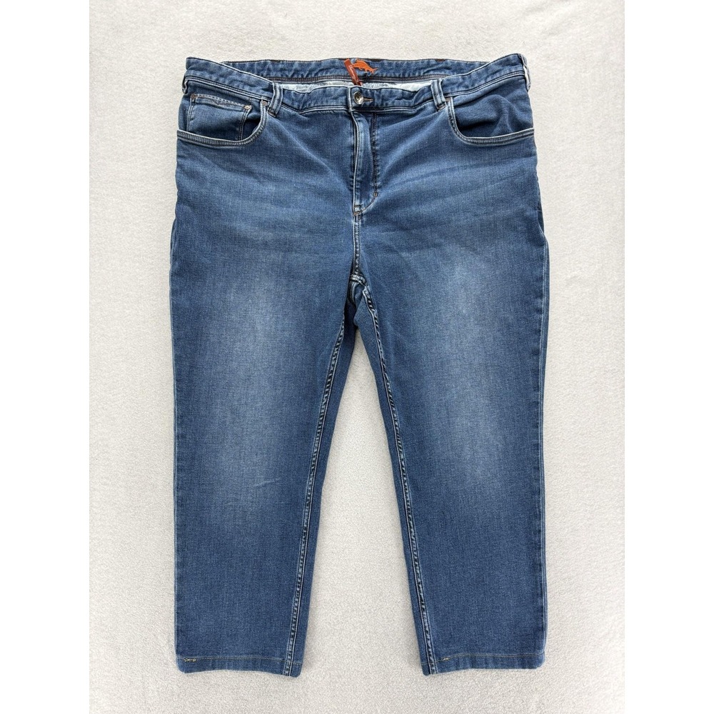Tommy Bahama Relaxed Straight Jeans Mens 44x27 Blue Medium Wash Stretch Denim